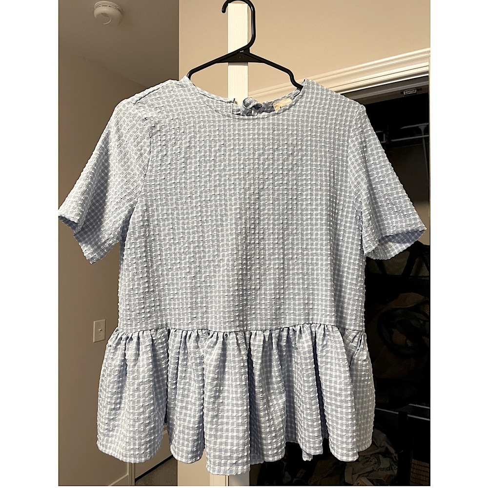 Gingham Tie Back Top